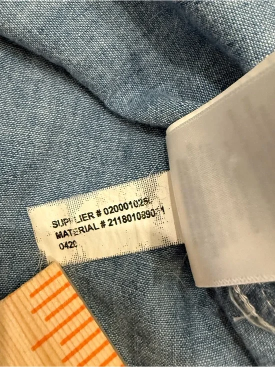 Polo Ralph Lauren - Mila Chambray Denim Button Down Western Roses Size Medium - Picture 11 of 14